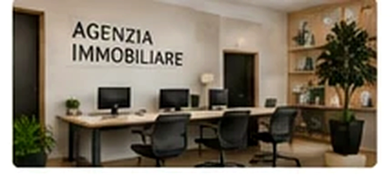 Interno di uno studio di agenzia immobiliare